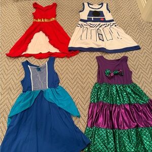 Set of 4 Disney themed cotton dresses